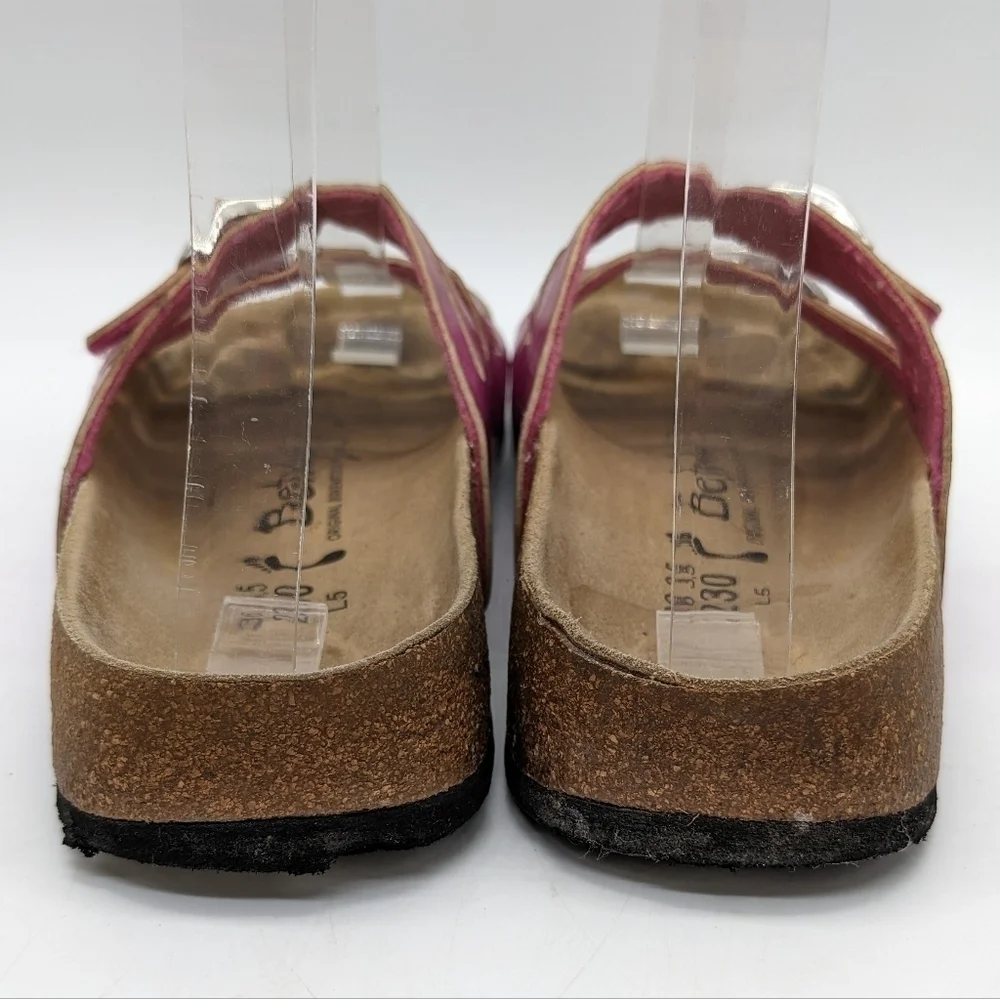 Betula by Birkenstock pink strappy leather slip on 36 5/5.5